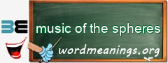 WordMeaning blackboard for music of the spheres